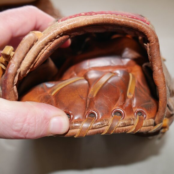 VTG Rawlings Roberto Clemente Baseball Glove GJ66 Leather RHT Baseball Mitt Rare - Picture 6 of 11